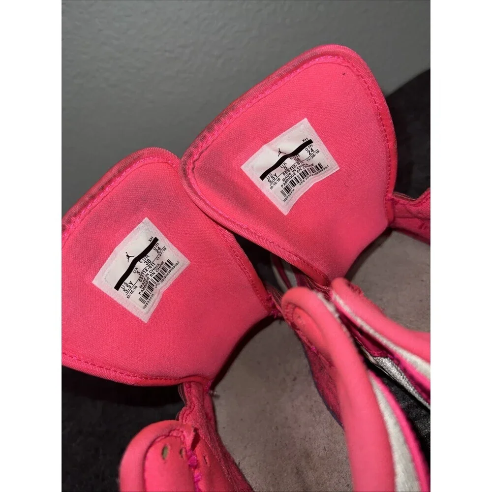 Nike Air Jordan Kids - Hot Pink & Stealth Gray 5.5 Youth